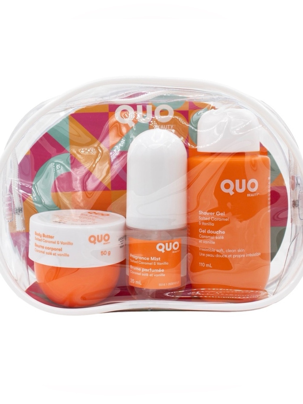 QUO Beauty Salted Caramel & Vanilla Bath Set - Orange